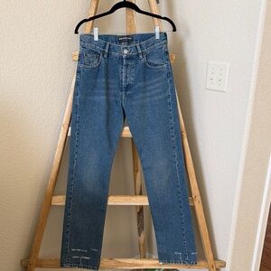 Balenciaga Straight Leg Blue Jeans 2017